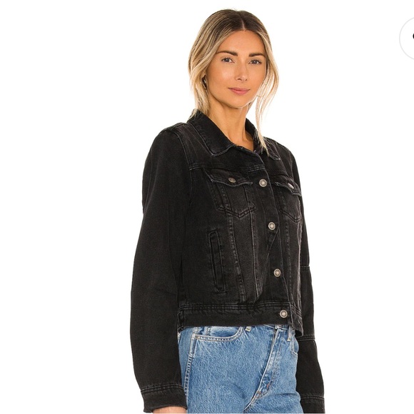 FREE PEOPLE We The Free Rumors Denim Jacket in Black Size M - Picture 2 of 7